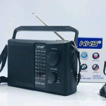 NS-9018BT Portable Blue Tooth Wireless Speaker Support USB TF CARD FM RADIO With Solar Blue Tooth Speaker